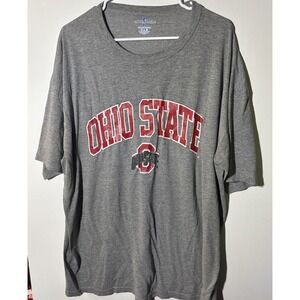 Ohio State Buckeyes T-Shirt XL Gray Russell Athletic 58/42 Poly Cotton NCAA
